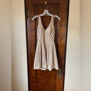 sparkly gold halter top dress